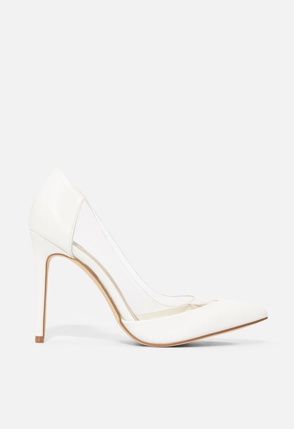 Lorie Clear Pump in White - Get great deals at JustFab