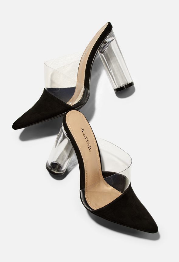 justfab clear heels