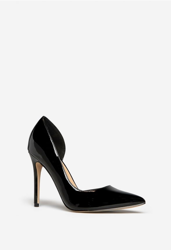 Annakay Pointed Toe Pump in BLACK CAVIAR - Get great deals at JustFab