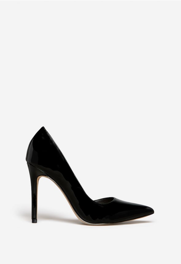 Annakay Pointed Toe Pump in BLACK CAVIAR - Get great deals at JustFab