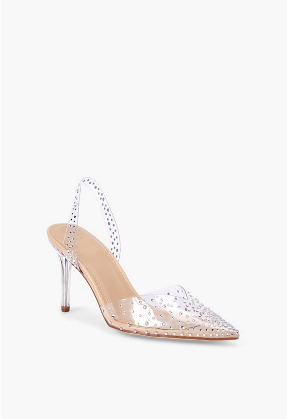 Emma Clear Embellished Pump
