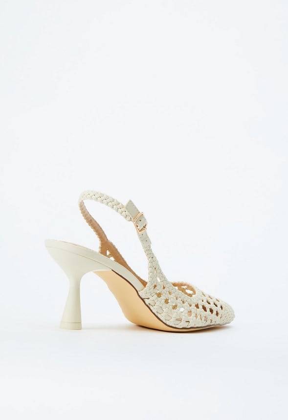 Vera Sling-Back Pump in Birch White - Get great deals at JustFab