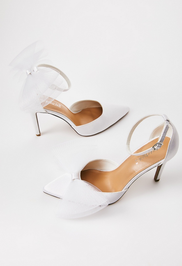 Eden Embellished Pump in Bright White - Get great deals at JustFab