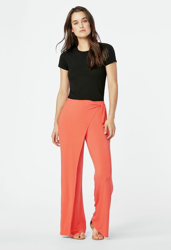 Wrap Palazzo Pant in Passion Fruit - Get great deals at JustFab