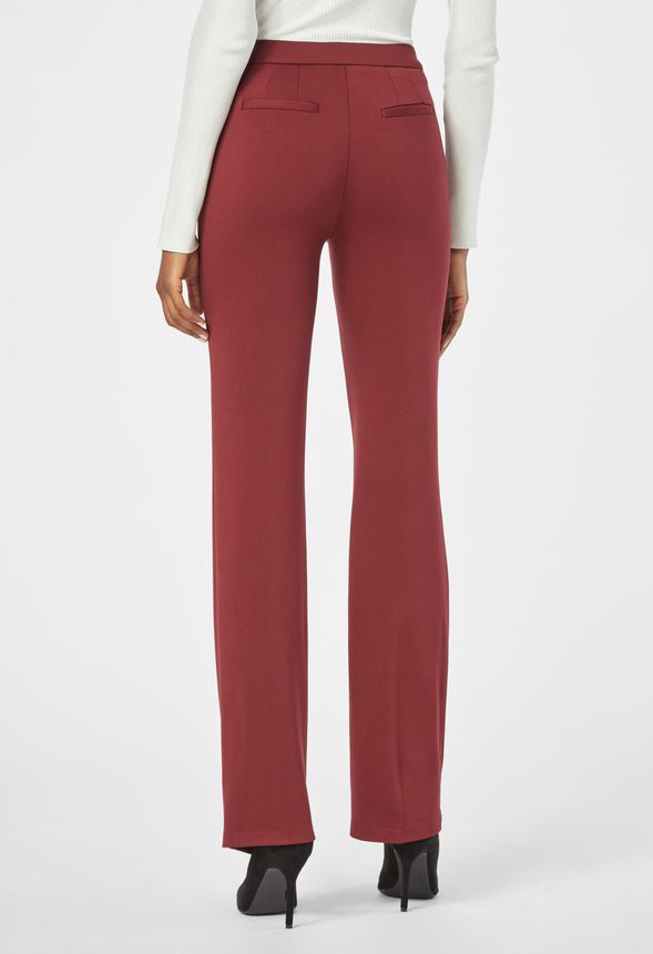 High-Waisted Flare Pants in CABERNET - Get great deals at JustFab