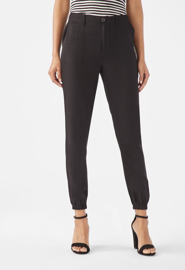 Relaxed Joggers in Black - Get great deals at JustFab