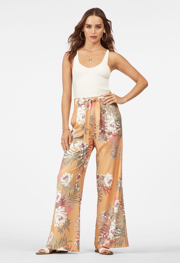 tiger print palazzo pants