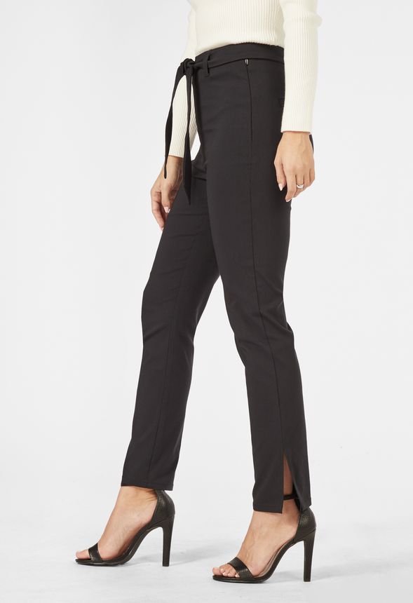 black belted skinny trousers