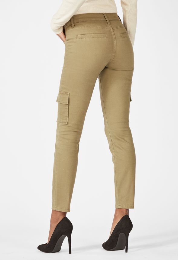 brown skinny cargo pants