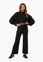Ankle Length Ribbed Pants