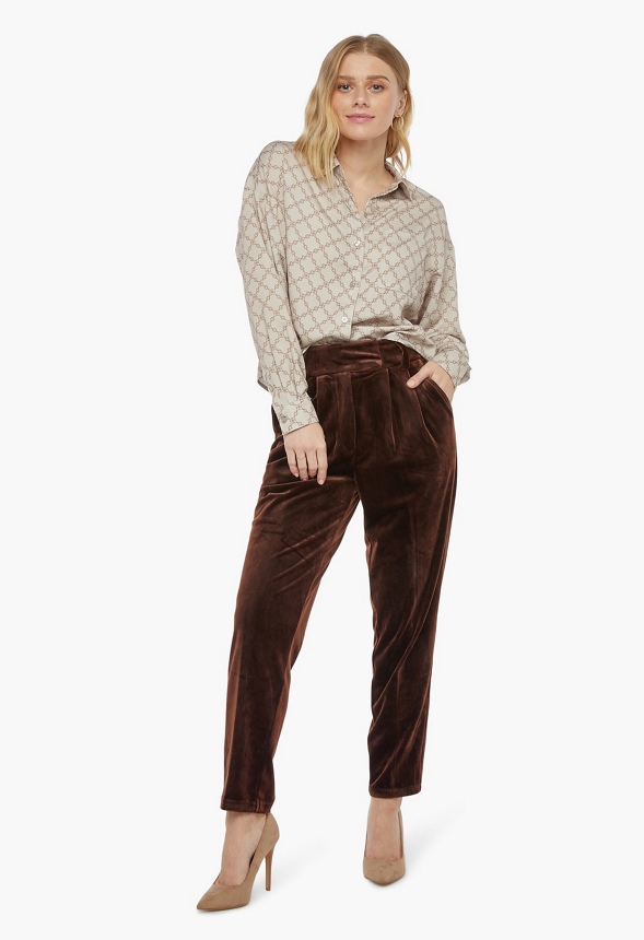 Relaxed Fit Ankle Pants
