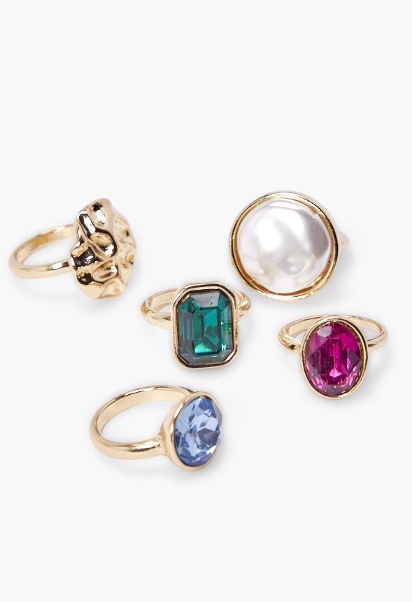 Jewel Stone Ring Set