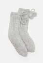 Knit Pom Fuzzy Sock