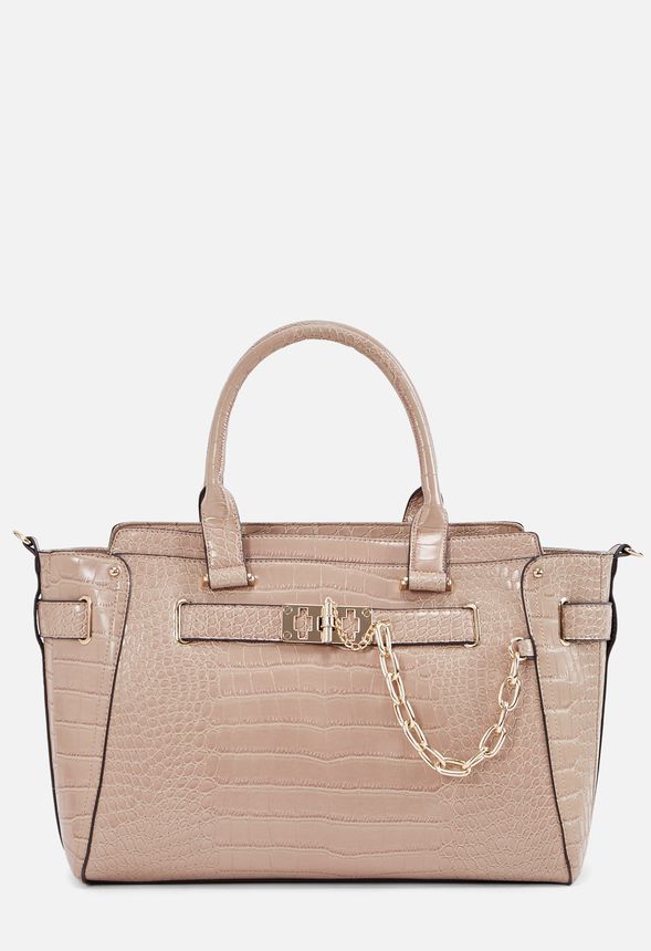 Borys Satchel in Blush Croc - Get great deals at JustFab