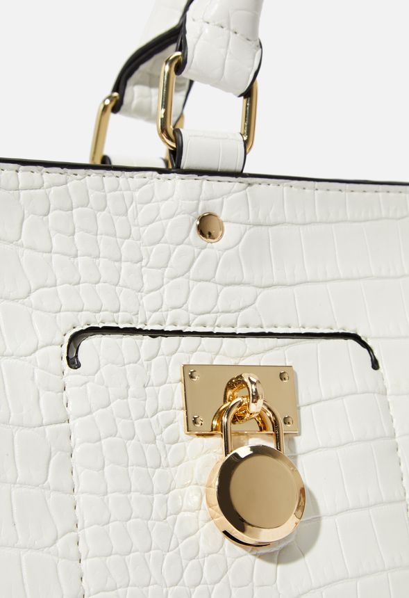 Utility Satchel Bags & Accessories in White Croc - Get great deals at ...