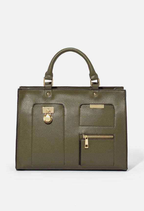 Utility Satchel Bags & Accessories in Olive - Get great deals at JustFab