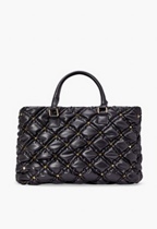 Stud Quilted Satchel