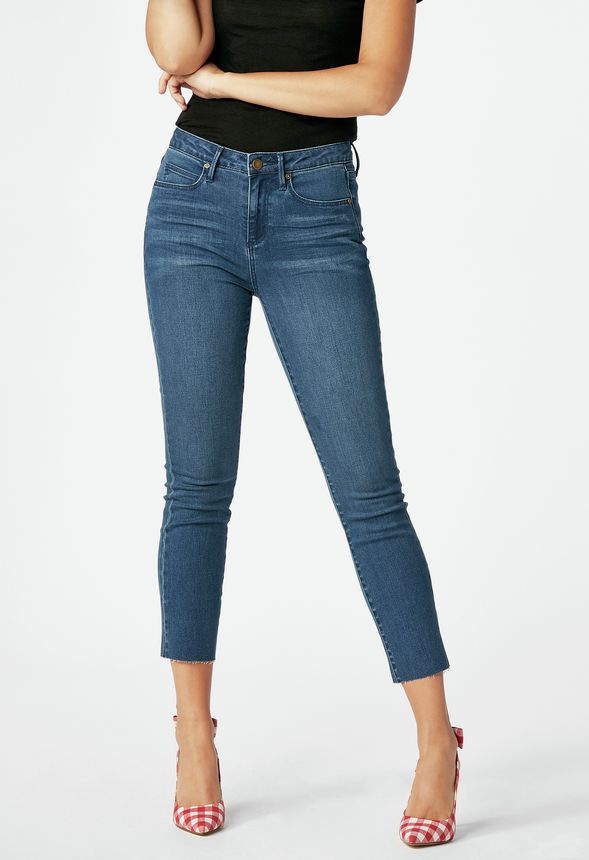 High-Waisted Crop Jeans
