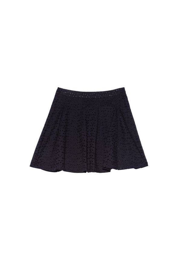 Eyelet Skater Skirt in Black - Get great deals at JustFab