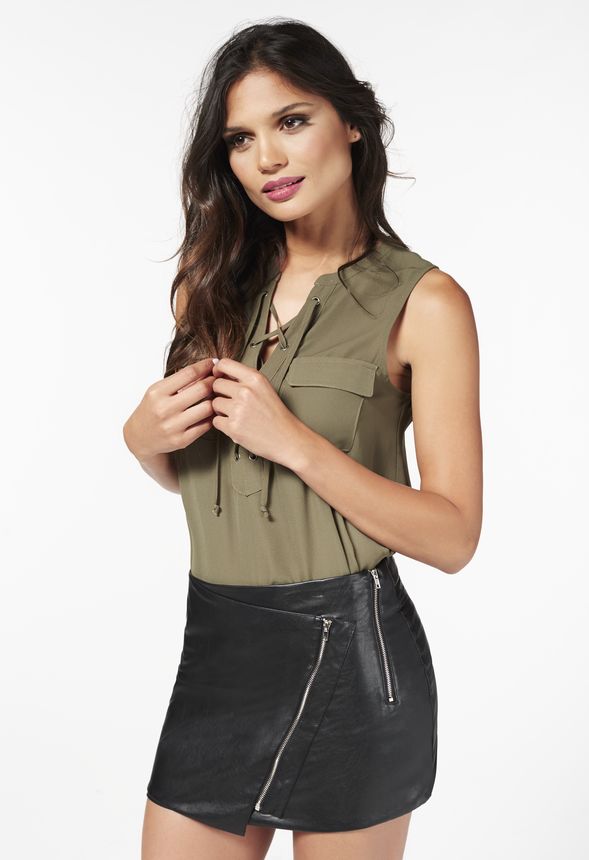 Faux Leather Mini Skirt in Faux Leather Mini Skirt - Get great ...