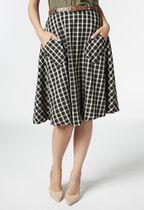 Belted Plaid Skirt in Black Multi - Get great deals at JustFab