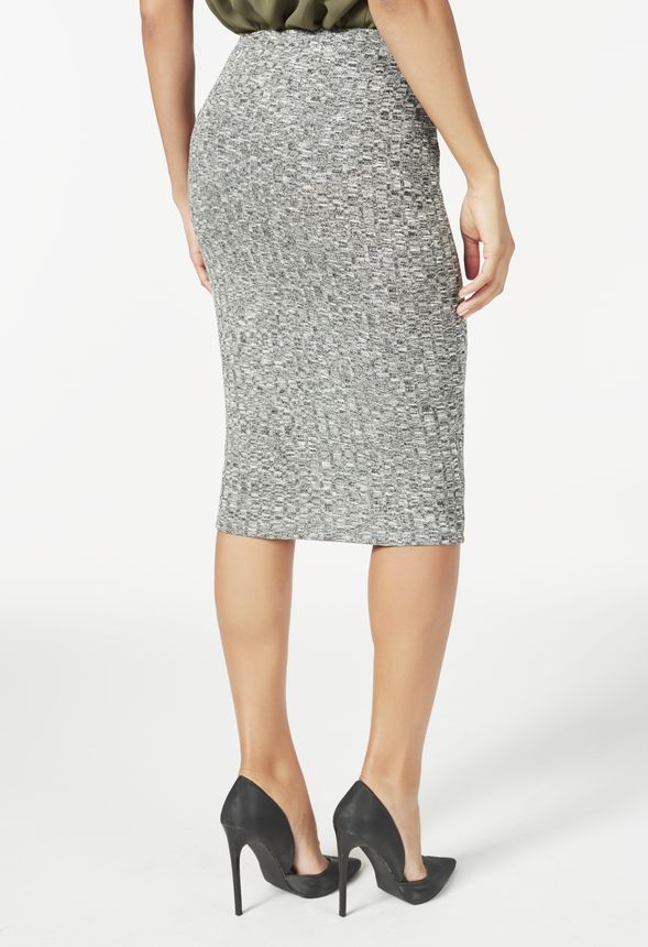 Sweater Pencil Skirt in Gray - Get great deals at JustFab