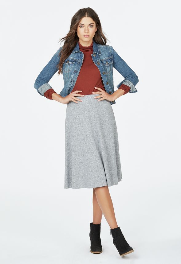 A-Line Midi Skirt in A-Line Midi Skirt - Get great deals at JustFab