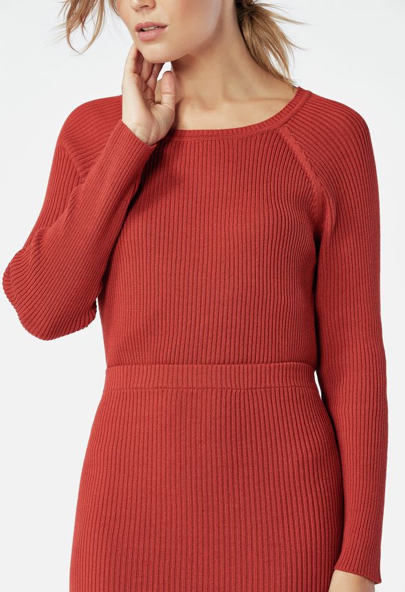 Midi Sweater Skirt in Bossa Nova - Get great deals at JustFab