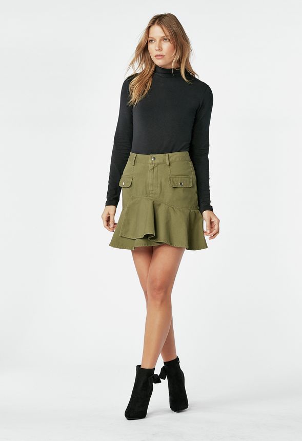 Utility Skirt in Olive - Get great deals at JustFab