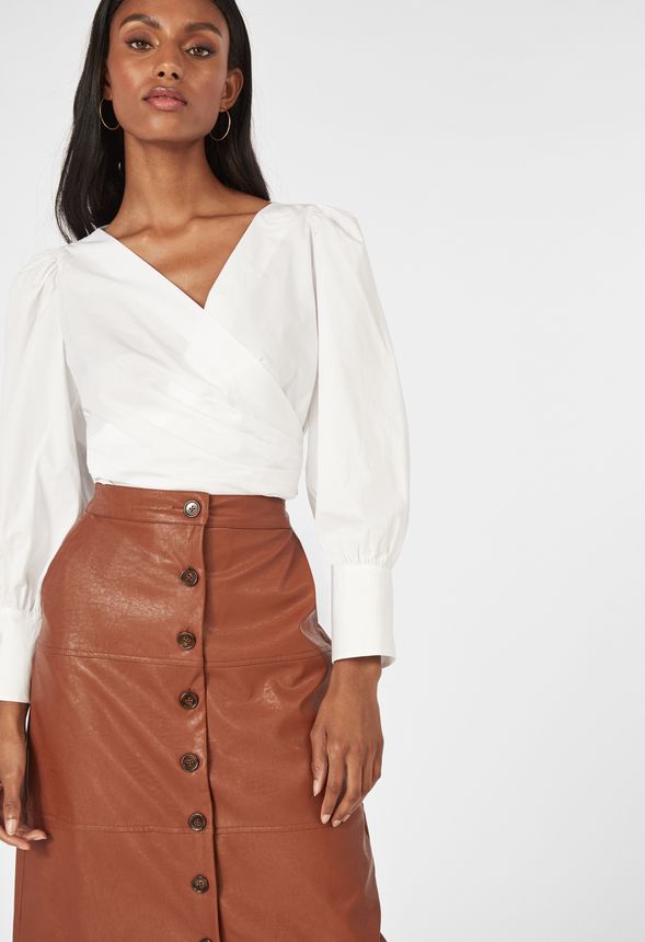 midi skirt with front buttons