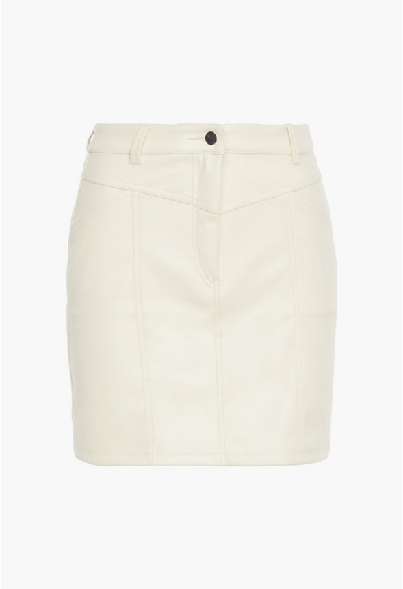 Western Mini Skirt Clothing in Cream - Get great deals at JustFab