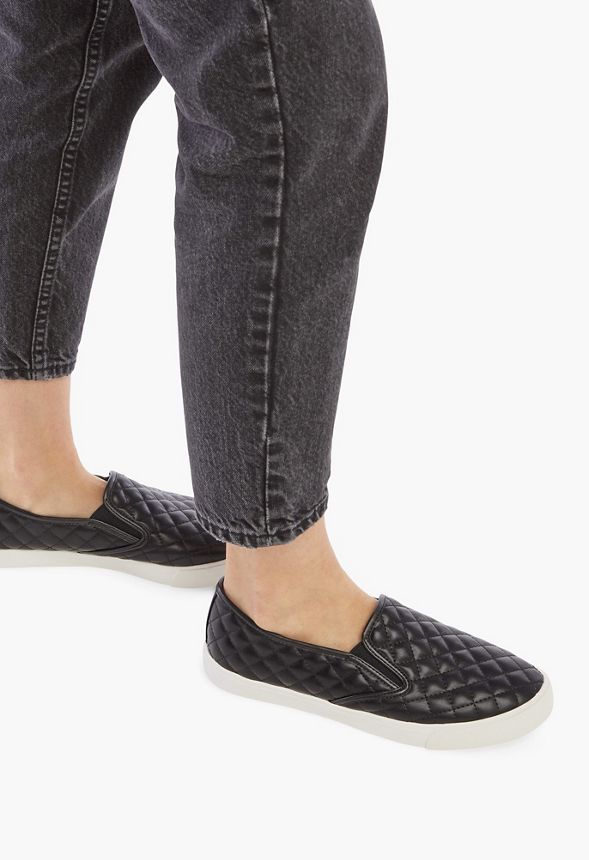 quilted slip on trainers