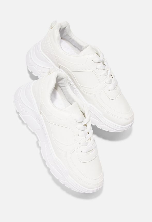 Livvy Chunky Sneaker in White - Get great deals at JustFab