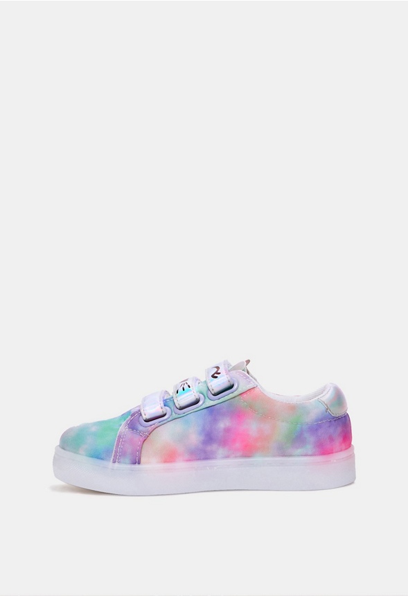 Tie Dye Light Up Cat Sneaker Kids in Multi Get great deals at JustFab