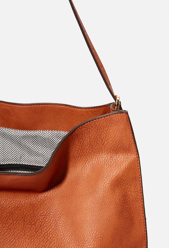 Take Hold Shoulder Bag in Cognac Get great deals at JustFab