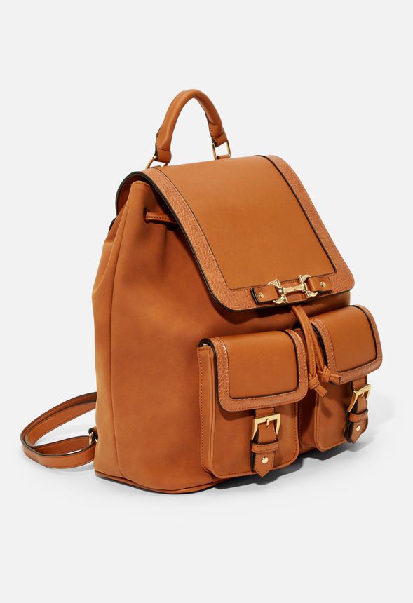 Pieced Backpack Bags & Accessories in Cognac Multi - Get great deals at ...
