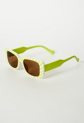 Checkered Frame Sunglasses