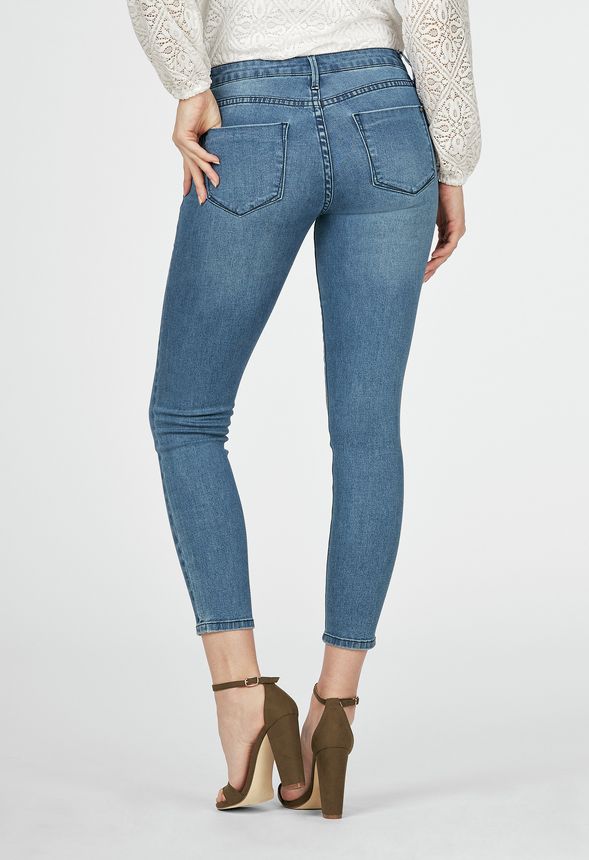 Distressed Skinny Ankle Grazer Jeans in Distressed Skinny Ankle Grazer ...