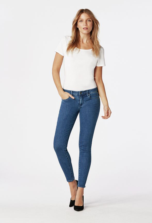 line 8 mid skinny jeans