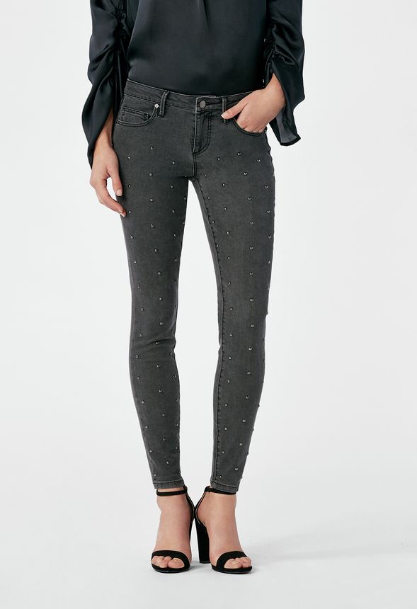 Studded Skinny Jeans