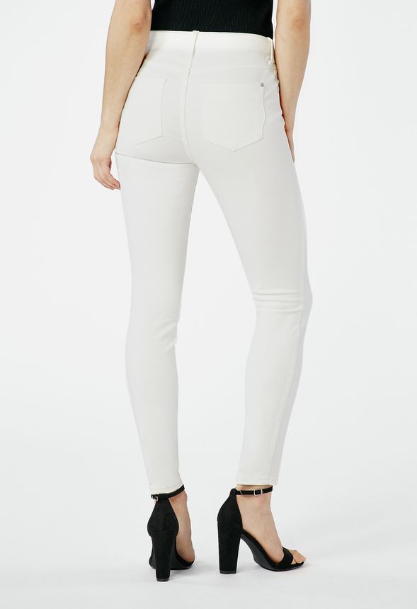 High-Waisted Skinny Jeans in White - Get great deals at JustFab