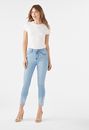 High-Waisted Skinny Jeans With Embroidered Hem