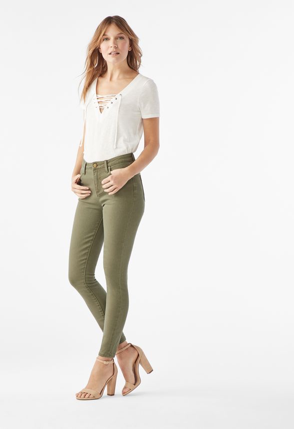 High-Waisted Signature Skinny Jeans