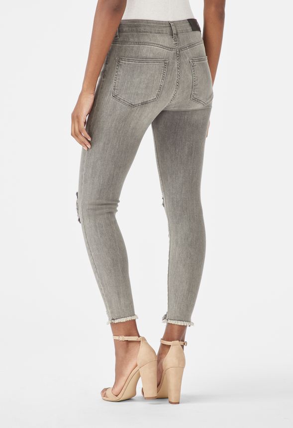 grey ankle grazer jeans