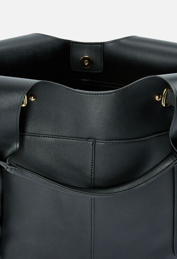 The Long Haul Tote in Black - Get great deals at JustFab