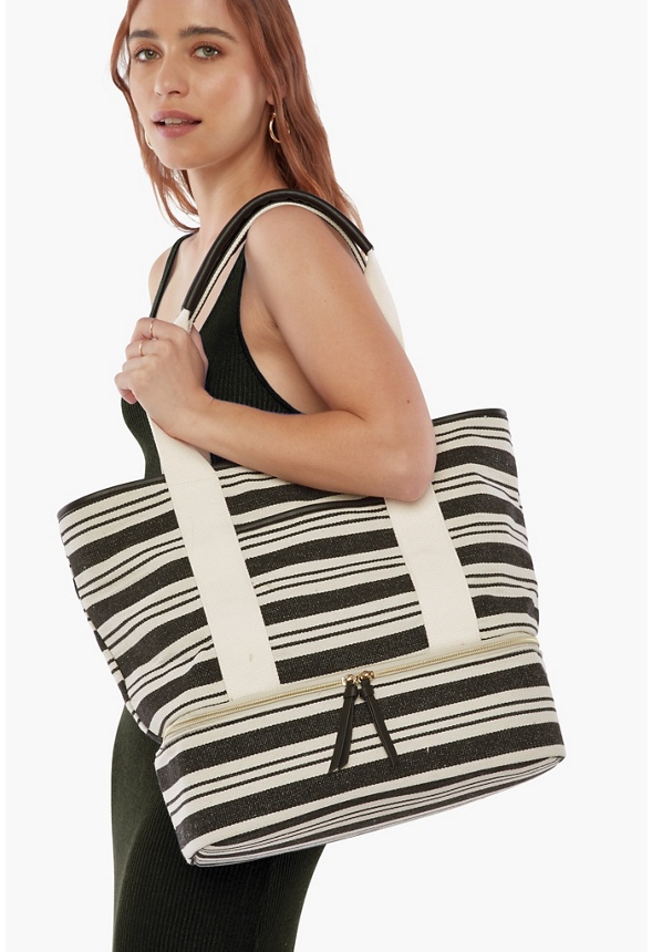 Canvas Weekenders Tote With Shoe Compartment