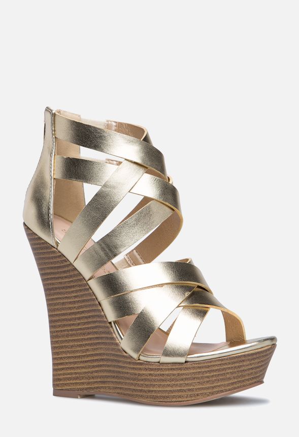 HARLIE WEDGE in Gold - Get great deals at JustFab