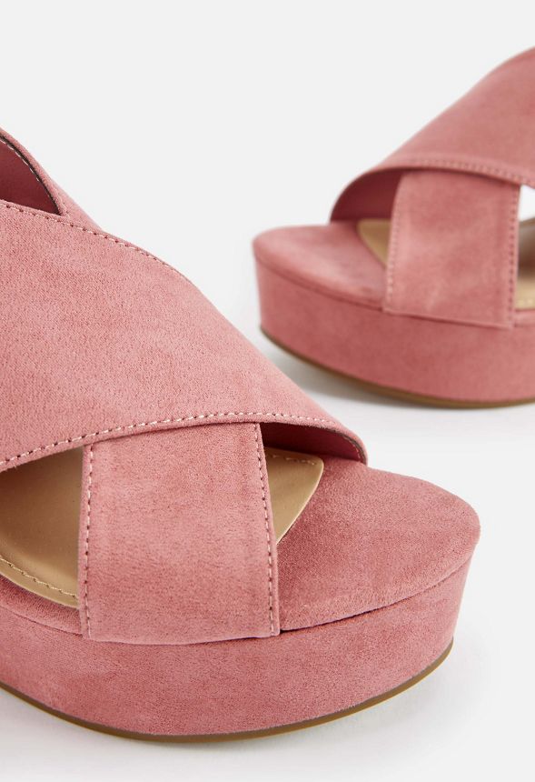 Chauntra Wedge in Pink Mauve - Get great deals at JustFab