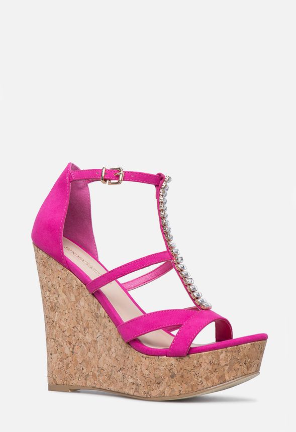 justfab pink shoes