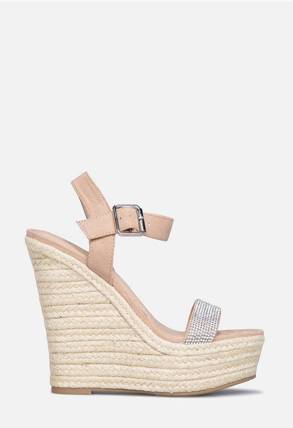 Lotus Espadrille Wedge Sandal in Beige - Get great deals at JustFab